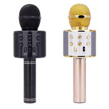 WS-858, беспроводной USB микрофон, профессиональный конденсаторный микрофон для караоке, Bluetooth, радио, студия записи, для iPhone, ПК, автомобиля 2024 - купить недорого
