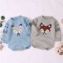 Baby Boys Girls Rompers Clothes New 2020 Autumn Winter Infant Baby Boy Girl Kids Knitting Long Sleeve Fox Rompers Clothes 2024 - buy cheap