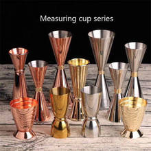 Gold golden Stainless Steel Measuring Shot Cup Ounce Jigger Bar Cocktail Drink Mixer Liquor Measurer Mojito Tool Bar Tools 2024 - buy cheap