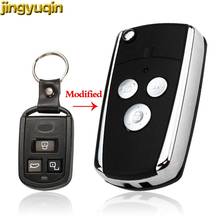 Jingyuqin Modified Remote Flip Car Key Shell For Hyundai Sonata Moinca For Kia Upgrated Folding Key Fob 3 Buttons 2024 - buy cheap