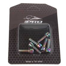 IIIPRO Bicycle Stainless Steel Handlebar Stem Bolts 6 Pcs Iamok MTB Bike M5*18mm Electroplate Color Screwsarts 2024 - buy cheap