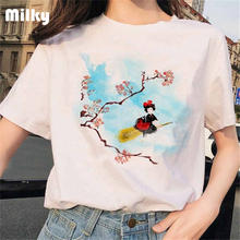 Tshirt My Neighbor Totoro women T-shirt Hayao Miyazaki Harajuku Cartoon Female Tops Studio Ghibli Women Japanese Anime Tee Shirt 2024 - buy cheap