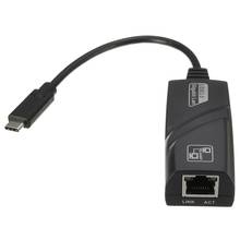 Type-C Port to RJ45 Gigabit Ethernet LAN Network Cable USB 3.1 Adapter Black 2024 - buy cheap