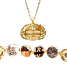 Creative Multi-layer Photo Memory Floating Locket Angel Wings Necklace & Pendant Fashion Family Album Box Necklaces DIY Jewelry 2024 - buy cheap