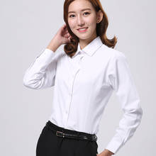 Women Blouses Long Sleeve White Office Business Breathable Camisa Branca Formal Female Dress Shirt 2024 - buy cheap