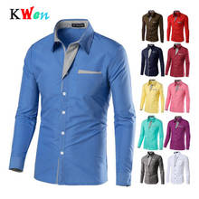 Brand New Autumn Men Shirt Male Dress Shirts Men's Fashion Casual Long Sleeve Business Formal Shirt camisa social masculina 2024 - buy cheap