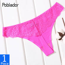 Poblador New Sexy Women's Hollow Out G-String Underwear Seamless Lace Thongs Low Waist Female Fashion Soft Lady Lingerie Tanga 2024 - buy cheap