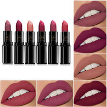 2021 New Matte Bullet Lipstick Waterproof Long-Lasting Velvet Lipstick Easy To Wear Nude batom Nutritious Makeup 6 Colors 3.5g 2024 - buy cheap