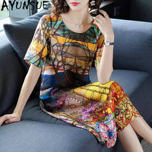 Vestido de seda de verano para Mujer, ropa Floral, bohemio, talla grande, KJ4816, novedad de 2020 2024 - compra barato