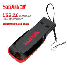 SanDisk CRUZER BLADE USB FLASH DRIVE CZ50 USB 2.0 8GB 16GB 32GB memory stick USB flash drive 64GB 128GB mini Pen Drive PenDrive 2024 - buy cheap