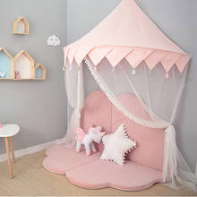 Nordic Kids Play Tent Pink Princess Castle Play House Tipi Enfant Indoor Baby Girls Crib Canopy Net Bed Tent Children Room Decor 2024 - купить недорого