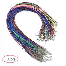 100Pcs 10 Colors 19 inch Waxed Necklace Cord Chain with Clasp Bulk for Bracelet Necklace and Jewelry Making-M345 2024 - buy cheap