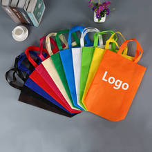 500pcs Reusable Custom Logo Non Woven Shopping Carrier Packaging Bag Eco-friendly Tote Bag for Packing/Gift/Storage 2024 - buy cheap