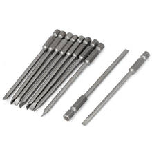 uxcell 100mm Long 1/4" Hex Shank 4mm Magnetic Tip Slotted Screwdriver Bits 10pcs 2024 - buy cheap