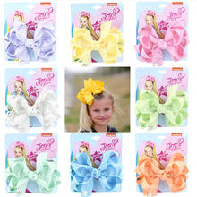 5" Jojo Siwa Bows Hair Bows for Girls Kids Hairgrips Grosgrain Stipe Ribbon Hairpins Fashion Hair Accessories 2024 - buy cheap