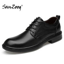Genuine Men's Leather Shoes Classic Black Casual Business Office Career Elegant Formal Autumn Big Size 48 49 2024 - buy cheap