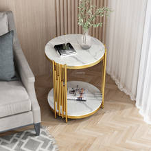 Прилегающий столик для гостиной в скандинавском стиле, угловой столик для дома, мебель для спальни, современный Маленький журнальный столик с подсветкой 2024 - купить недорого