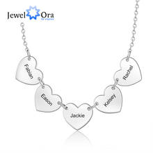 Personalized Necklaces Fashion Stainless Steel Jewelry Multi Charm Heart Pendant Necklace Custom Name Simple Gift for Girlfriend 2024 - buy cheap