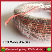 DHL FEDEX free shipping red and black wires AWG22 100meter/lot 2-pin cable wire extension for LED strip light single color 2024 - buy cheap