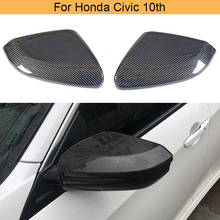 Car Rearview Mirror Covers Caps for Honda for Civic 10th 2016 2017 2018 Car Side Mirror Caps Covers Shell Case Side Skirts 2024 - buy cheap