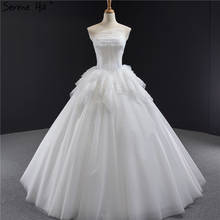 Vestido de novia blanco con encaje y hombros descubiertos, Sexy, hecho a mano, con cuentas, Serene Hill, HM66999, hecho a medida, 2021 2024 - compra barato