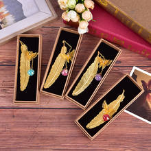 Creative Metal Retro Vintage Bookmark Design Feather/Butterfly Bookmarks Promotional Gift Stationery Film Book Mark Party Favor 2024 - buy cheap