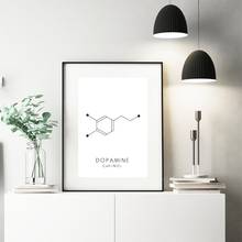 School Lab Wall Art Canvas Poster Print Oxytocin Dopamine Painting Molecular Structure Picture Chemistry Science Decor 2024 - buy cheap