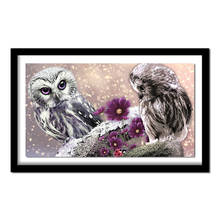 Lovely Owl Diamond Embroidery Full Square Drill Animal  Picture Diamond Painting Cross Stitch European Home Decor 2024 - buy cheap