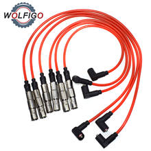 WOLFIGO 6pcs Spark Plug Wire Cable Kit 430NC Fit for VW Golf Jetta Passat VR6 1993-1999 2.8L-V6 021998031 021998031A 021998031D 2024 - buy cheap