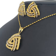 Dubai Jewelery Africa Set Indian Necklace Sets For Women Bridal Earrings Gold Plated Bridesmaid Gift Accessories 2024 - buy cheap