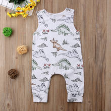 summer boys Jumpsuit Newborn Baby Boy Girl cotton sleeveless Rompers Dinosaur Romper Clothes Outfits 2024 - buy cheap