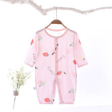 Newborn Baby Summer Thin Rompers Long Sleeve Jumpsuit Toddler Baby Girls Air-conditioning Pajamas Onesie Newborn Baby Clothes 2024 - buy cheap