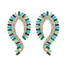 Hot Sale Multicolor Acrylic Rhinestone Geometric Big Stud Earrings For Women Fashion Jewelry Bohemian Collection Earrings 2024 - buy cheap