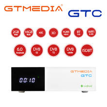 GTMEDIA GTC Android 6.0 TV BOX DVB-S2/T2/Cable/ISDBT Amlogic S905D 2GB RAM 16GB ROM HD 1080P Set Top Box For Family TV Enjoy 2024 - buy cheap