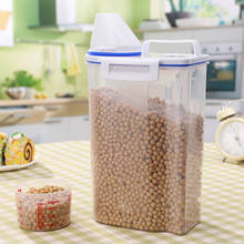 Пластиковый диспенсер для зерновых культур ящик для хранения кухонной еды контейнер для риса с мерной чашкой 2024 - купить недорого