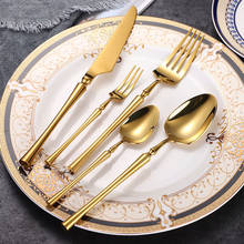 Stainless Steel Cutlery Set Gold Dinnerware Set Western Food CutleryTableware Christmas Gift Forks Knives Spoons 2024 - buy cheap