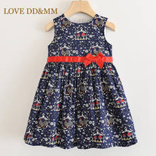 LOVE DD&MM Girls Dresses 2022 New Children's Clothing Cartoon Floral Bow Flower Round Neck Dress Kids Clothes For Girl 2024 - buy cheap