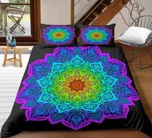 Boêmio mandala flor impresso capa de edredão conjunto cama para casa quarto consolador colcha com fronhas decoração da cama 2024 - compre barato