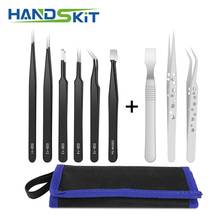ESD-11-12-13-4-15-SA with 9pcs Electronics Industrial Tweezers Tool Kit Anti-static Curved Stainless Tweezers for diy Componen 2024 - buy cheap