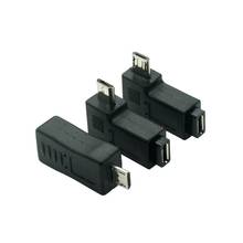 Удлинительный разъем Micro USB 2,0, 5-контактный штекер-гнездо, адаптер от M до F, длинный разъем 9 мм, прямоугольный и левый угол 90 градусов 2024 - купить недорого