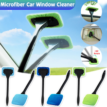 Long Handle Shower Glass Cleaner Brush Microfiber Cloth Window Bathroom Cleaner Glass Dust Removal Wiper Cleaning Tool 2024 - buy cheap