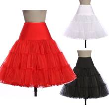 7 Colors Black White Girl's Ball Gown Slip Rockabilly Petticoat for Vintage Wedding Crinoline Underskirt  Women Skirt 8922 2024 - buy cheap