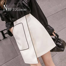 Falda A la moda para mujer, falda de cintura alta Irregular, línea A, color blanco, novedad de verano, 2020 2024 - compra barato