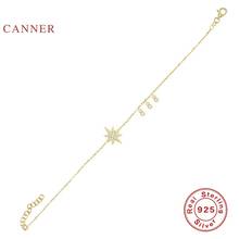 CANNER-pulsera de plata de ley 925 con forma de estrella para Mujer, brazalete de serpentina, joyería de oro 2024 - compra barato