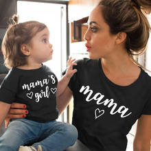 Fashion MAMA GIRL LOVE Print Mother & kids & Daughter T-Shirt Cotton Matching Family Outfits Look mom baby mommy and me Clothes 2024 - buy cheap