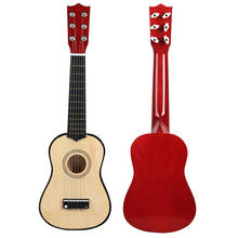 Mini Guitarra de madera para niños, instrumento educativo de 21 pulgadas, 6 cuerdas 2024 - compra barato