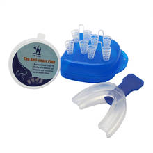 Protetor bucal anti-ronco e nariz, silicone para ajudar a respiração sem ronco e parar de roncar, kit de cuidados com a respiração 2024 - compre barato