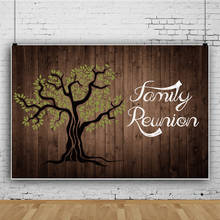 Vintage Wood Tree Family Reunion Backdrop Relatives Party Room Table Decoration Photography Photo Baby Custom Vinyl Background 2024 - buy cheap