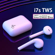 I7s TWS беспроводные наушники 5,0, Bluetooth наушники, спортивные наушники, гарнитура с зарядным боксом для Xiaomi iPhone Android 2024 - купить недорого