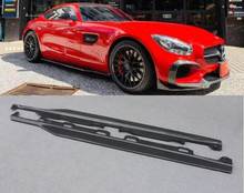 Real Carbon Fiber Side Body Skirts Kit Lip Cover For Mercedes-Benz AMG GT GTS GTR 2015 2016 2017 2018 2024 - buy cheap